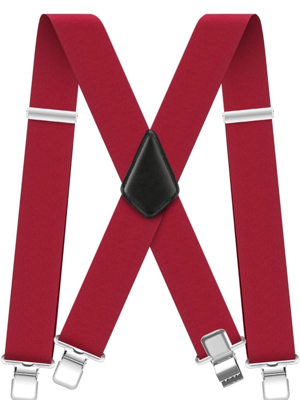 Classic Men's Red Suspenders - Unbranded